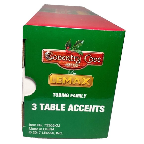 Lemax Christmas Village Tubing Family 3 Table Accents - Picture 4 of 6